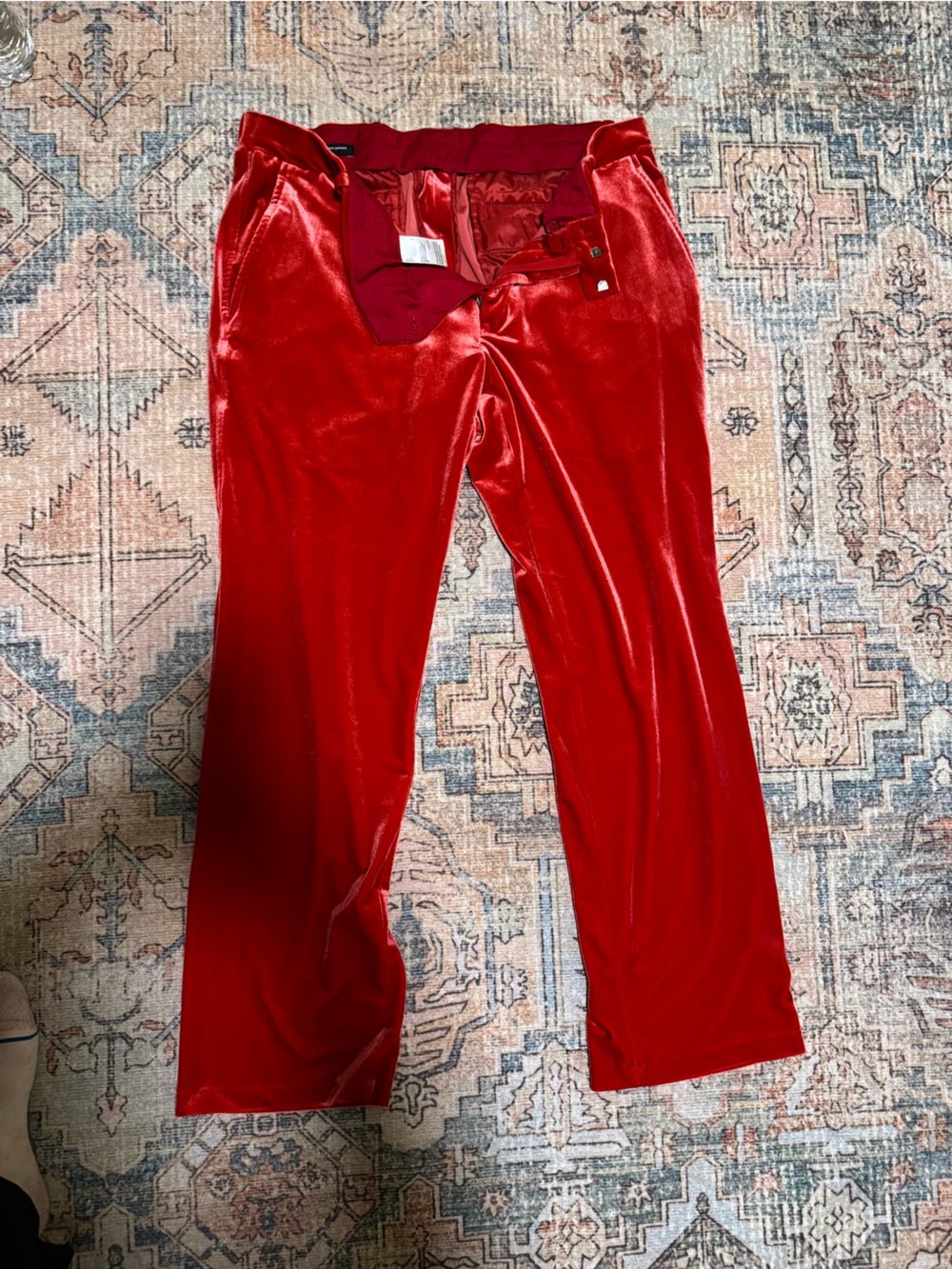 INC International Concepts Red Velvet Dress Pants